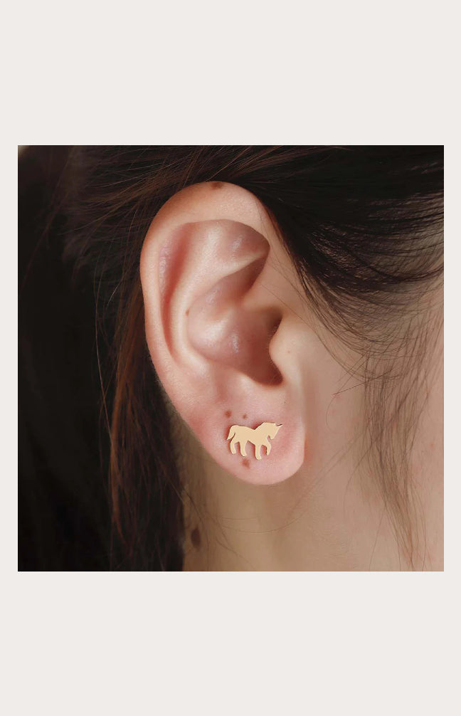 Boucles d'oreilles Licorne