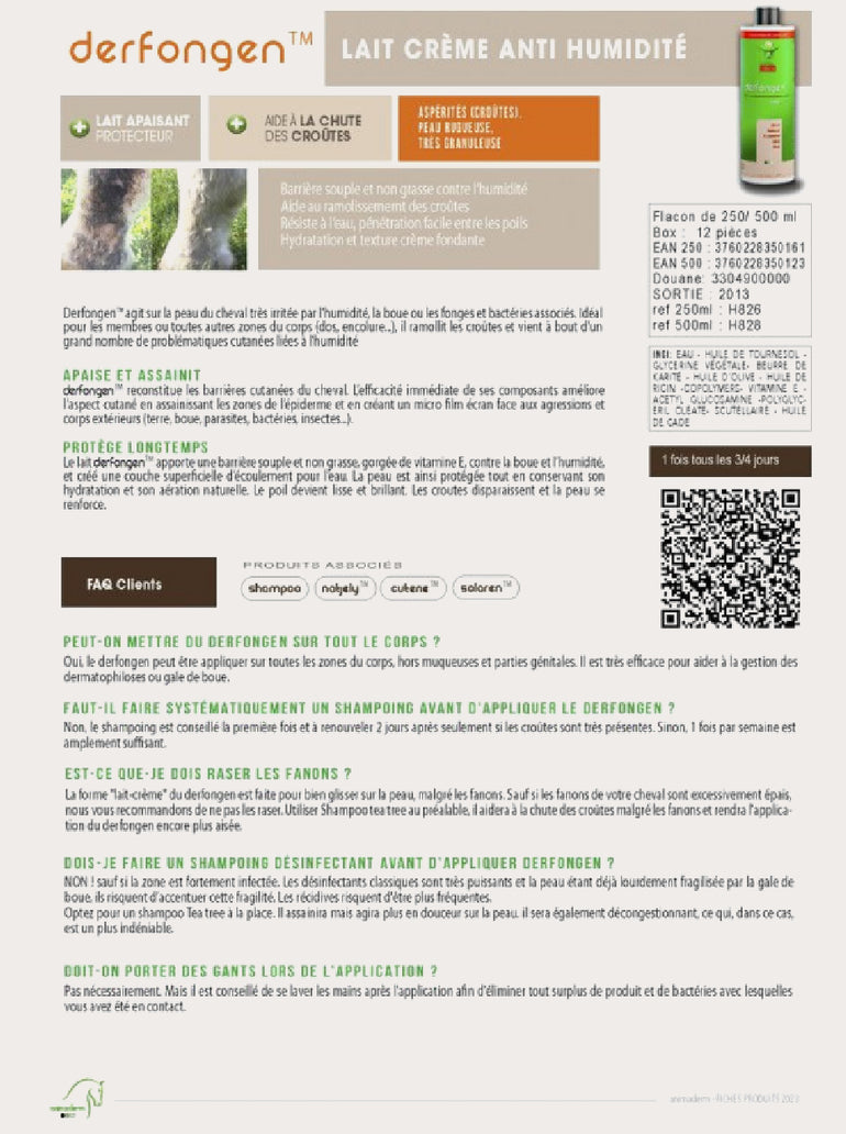 Lotion anti gale de boue Derfongen